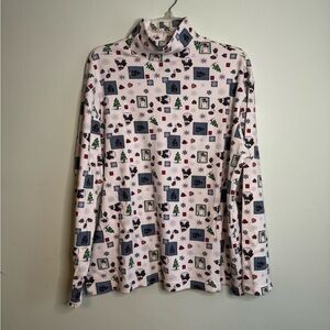 Vintage Fashion Bug Christmas Holiday Print Turtleneck (18W/20W)